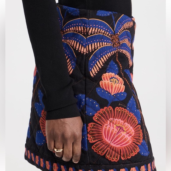 Floral Quilted Mini Skirt - Picture 3 of 7